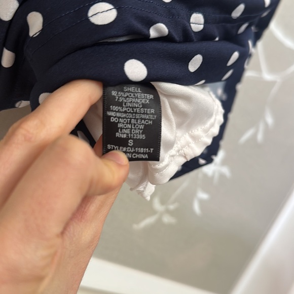 Small Navy and White Polka Dot dress - Picture 5 of 5